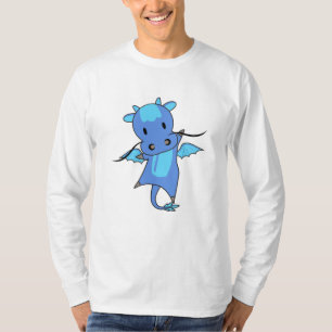Dragon Blue Fairy Tale Fantasy Cute Animals Kids T-Shirt