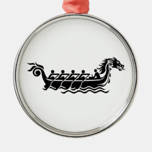 Dragon boat metal tree decoration