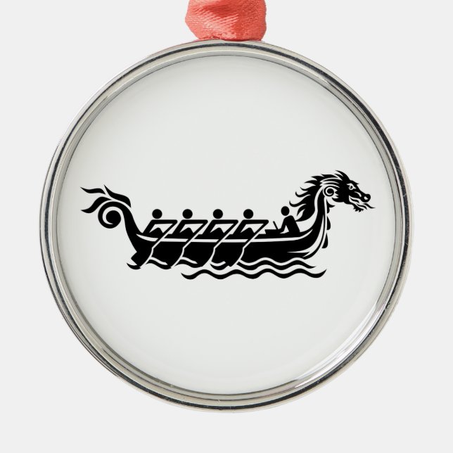 Dragon boat metal tree decoration (Front)