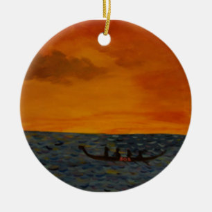 Dragon Boat Race Ceramic Tree Decoration
