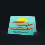 Dragon Boat Racing Card<br><div class="desc">Dragon boat racing design with customisable text.</div>