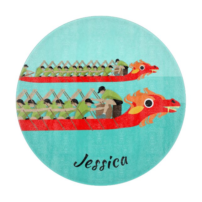Dragon Boat Racing Cutting Board (Front)