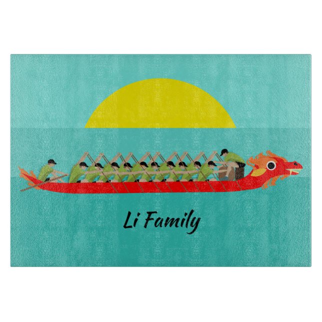 Dragon Boat Racing Cutting Board (Front)