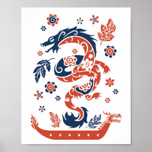 Dragon Boat Racing Design Poster