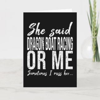 Dragon Boat Racing funny gift idea Card