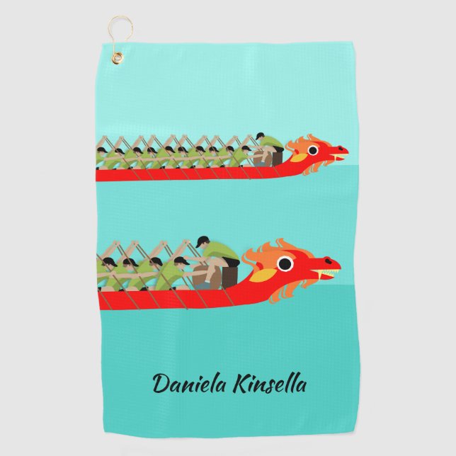 Dragon Boat Racing Golf Towel (Front)