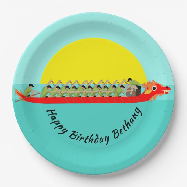 Dragon Boat Racing Paper Plate (Front)