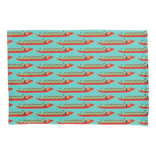 Dragon Boat Racing Pillowcase (Front-Left)