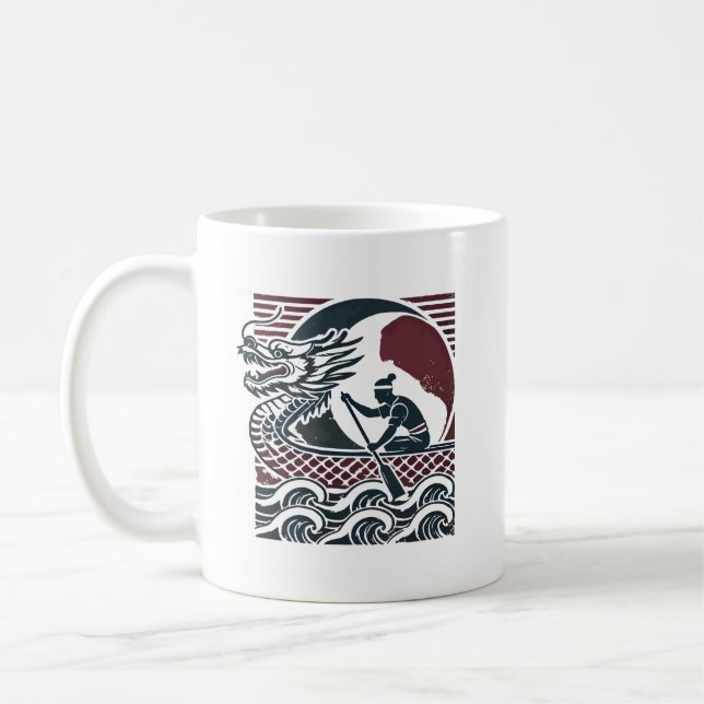 Dragon Boat Racing – Vintage Paddler Coffee Mug (Left)