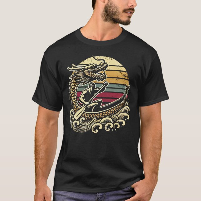 Dragon Boat Racing – Vintage Paddler T-Shirt (Front)