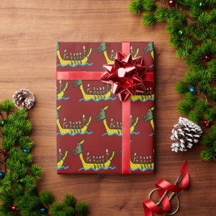 Dragon Boat Racing Wrapping Paper