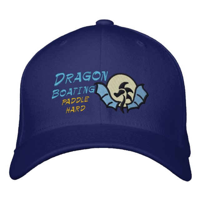 Dragon  Boating , paddle hard Embroidered Hat (Front)