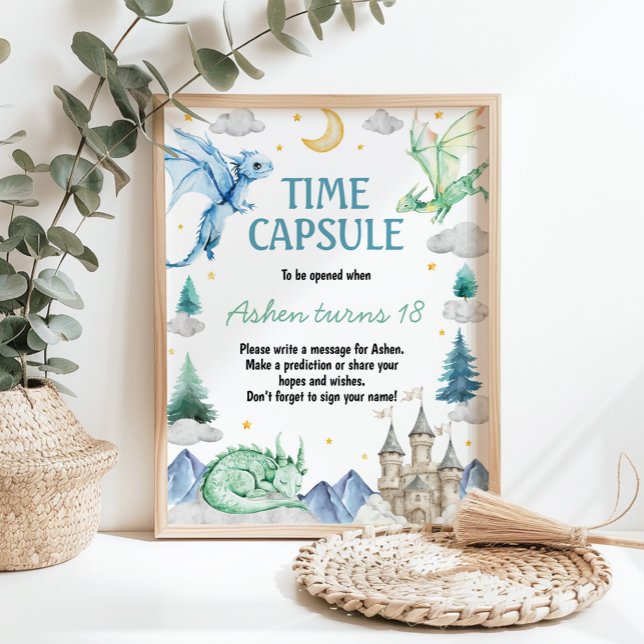 Dragon Boy Birthday Time Capsule Sign (Creator Uploaded)