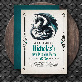 Dragon Boy's Birthday Invitation