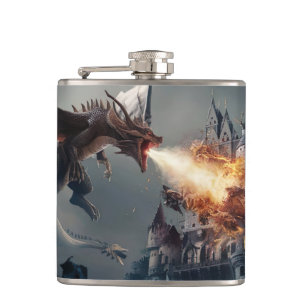 Dragon Breath in Mediaeval Battleground #4 Hip Flask