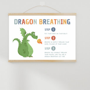 Dragon Breathing Strategy Classroom Poster