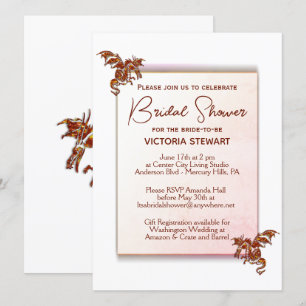 Dragon Bridal Shower Invitation