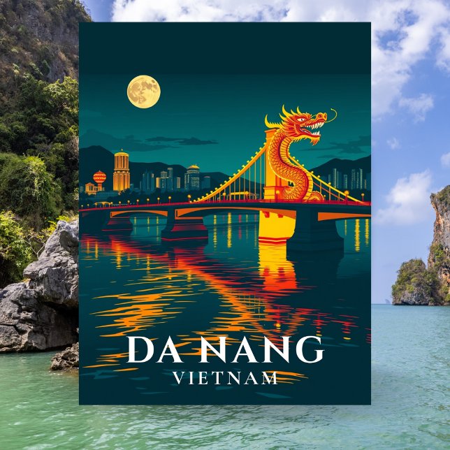 Dragon Bridge Da Nang Vietnam Travel Postcard (Dragon Bridge Da Nang Vietnam Travel Postcard)