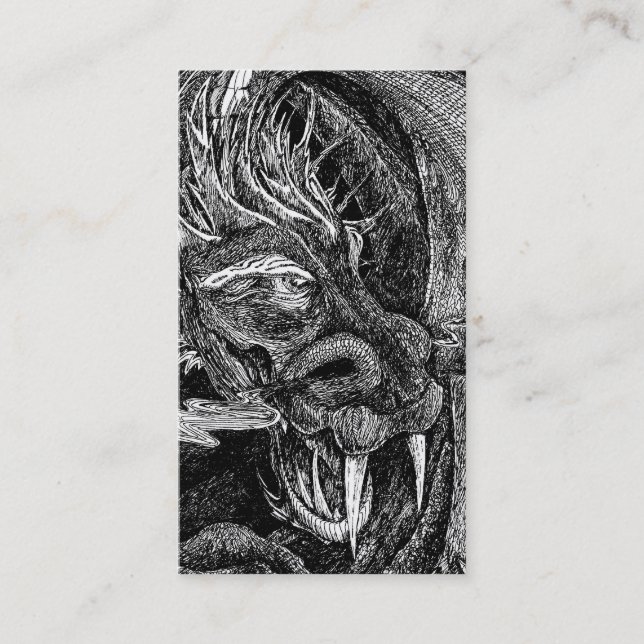 Dragon business card template portrait (Front)