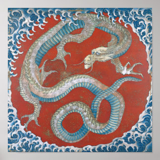 Dragon by Katsushika Hokusai Poster