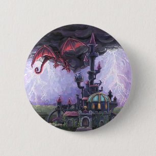Dragon Castle 6 Cm Round Badge