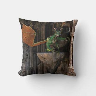 Dragon & Castle Fantasy Artwork Cushion