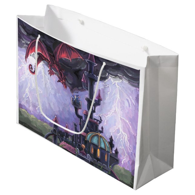 Dragon Castle Large Gift Bag (Front Angled)