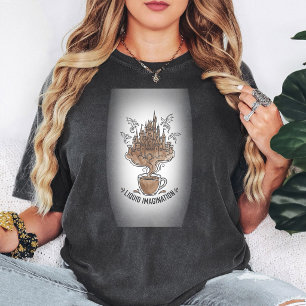Dragon Castle Liquid Imagination Coffee Art T-Shirt