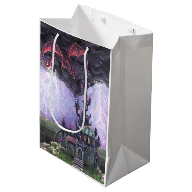 Dragon Castle Medium Gift Bag (Front Angled)