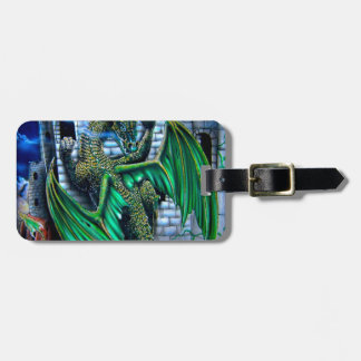 DRAGON CASTLE ORIGINAL fire dragons original art Luggage Tag