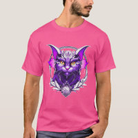 Dragon Cat Wizard – Black, White, & Purple Fantasy