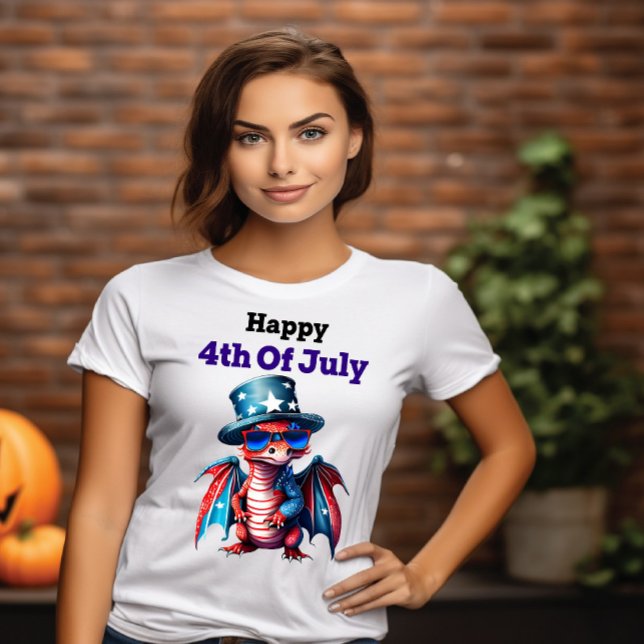 Dragon Celebrating 4th of July T-Shirt (Creator Uploaded)