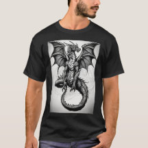 Dragon celtic black grey abstract tattoo tshirt