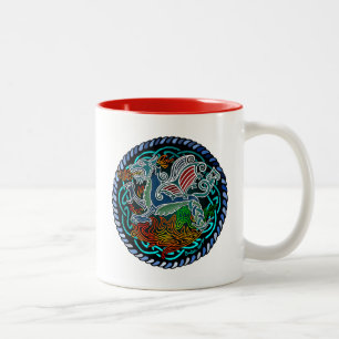 Dragon celtique Two-Tone coffee mug