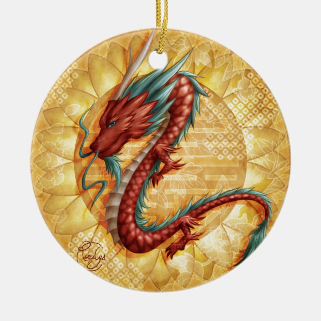 Dragon Ceramic Tree Decoration (Front)