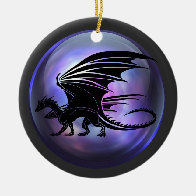 Dragon Ceramic Tree Decoration (Front)