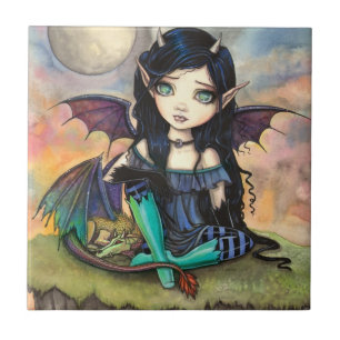 Dragon Child Cuge Big-Eye Fairy and Dragon Tile