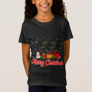 Dragon Christmas Pajama Funny Xmas Lights Animals T-Shirt