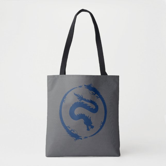 Dragon Circle in dark Dark Blue Tote Bag (Front)