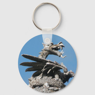 Dragon, City Hall Cardiff, Wales, UK Key Ring