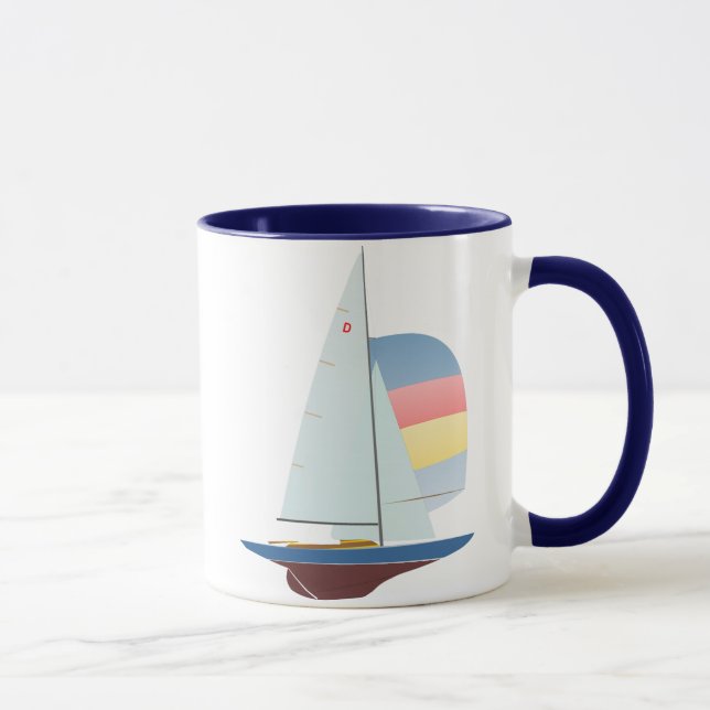 Dragon Class Racing Sailboat Mug (Right)