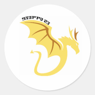 dragon classic round sticker