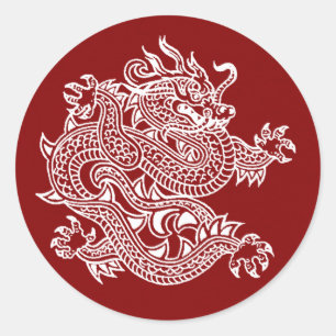 dragon classic round sticker