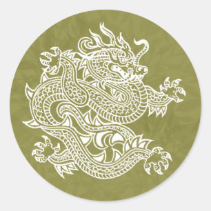 dragon classic round sticker