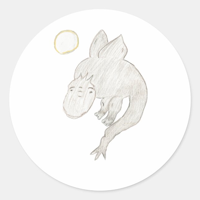 Dragon Classic Round Sticker (Front)