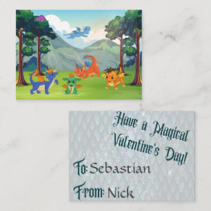 Dragon Classroom Valentines for Kids Card