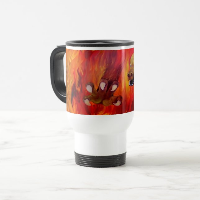 Dragon claw - Red Dragon Travel Mug (Front Left)
