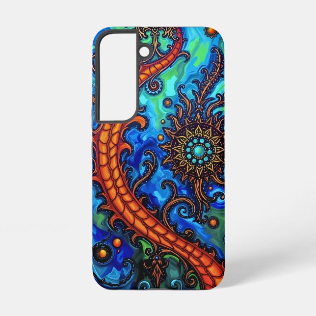 Dragon Comet: Celestial Flame Samsung Galaxy S22 Case (Back)