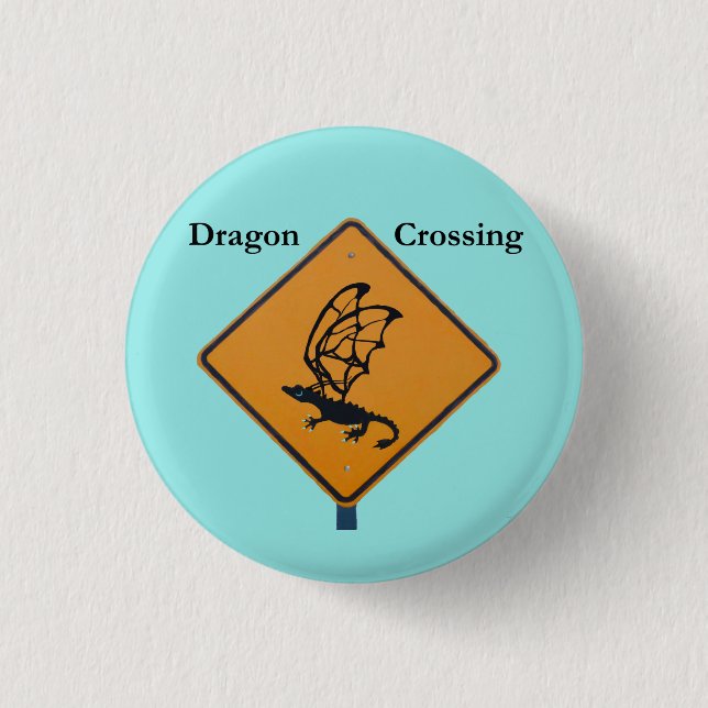 Dragon Crossing 3 Cm Round Badge (Front)