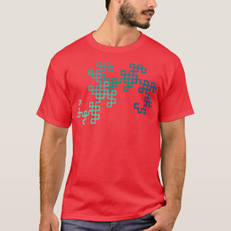 Dragon Curve Fractal 8 Steps Gradient T-Shirt